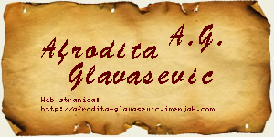 Afrodita Glavašević vizit kartica